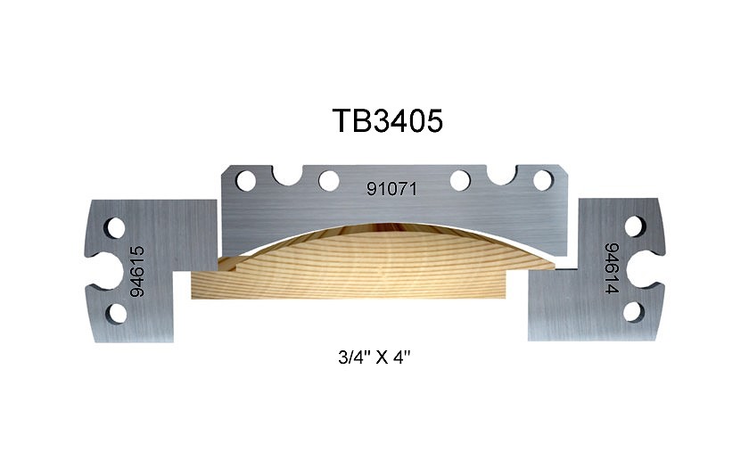 TB3405 Log Cabin Moulding Knives Combinations Planer/Moulder