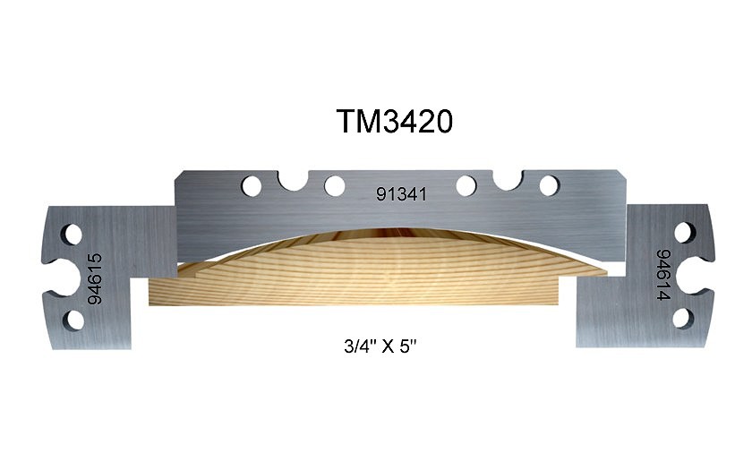 TB3420 Log Cabin Moulding Knives Combinations Planer/Moulder